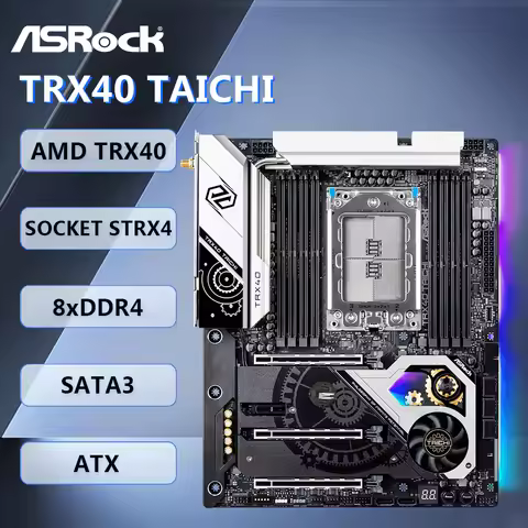 ASRock TRX40 Taichi Motherboard ATX AMD TRX40 Socket sTRX4 DDR4 SATA3 M.2 SPDIF WIFI for 3rd Gen AMD