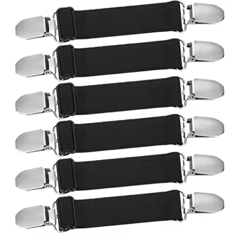 Eurzom 6 Pcs Pant Waist Tightener Waist Cinch Clip Belt Adjustable Elastic Sandal Straps Pant Clip W