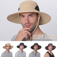 Summer Hat Men's Fisherman's Hat Anti UV Outdoor Fishing Hat Sunscreen Sunshade Hat Mesh Breathable Sun Hat