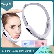 CkeyiN Electric V-Face Shaping Massager Face Machine EMS LED Light Vibration Facial Lifting Slimming