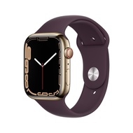 [Unsealed] Apple Watch Series 7(GPS + Cellular) with Stainless Steel Case: Gold+Dark Cherry, 45mm