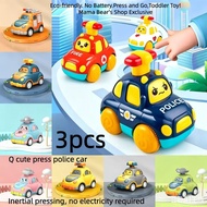(1/3PCS) Baby Toy Car Press and Go Inertia Toy Car Montessori Educational Toys for Toddlers Boys Gir