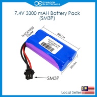 7.4V 3300mAH 18650 Rechargeable Li-ion Battery for RC Car & Boat Battery Pack(SM3P) [Bateri Li-ion k