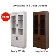 Display Cabinet Glass Almari Buku Bertutup Rak Buku Kabinet Murah File Cabinet Book Rack Bookshelf w