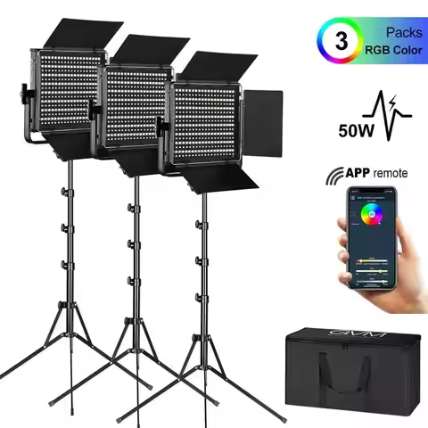 GVM RGB GVM-50RS Studio Light for Photography Led Panel Light Right Ligth Photos Photographic Lighti