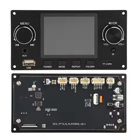 2.8 Inch TFT Color Screen Lossless Audio Decoding Board Module Amplifier Audio Player DC 4.5-5.0V Ca
