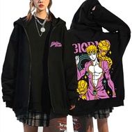Jojo's Bizarre Adventure jacket - Giorno Giovanna Merch jacket anime Zipper Hoodie cosplay jojo bizz