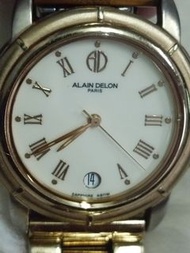 瑞士 ALAIN DELON sapphire藍寶石 鏡面 收藏錶