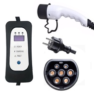 [MDLP] 10 Meters 32ft Long EV Charger Type 2 for Electric Car iec62196 Schuko ev charging cable port