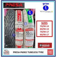 TAYAR PRESA TUBELESS P6002 70/90-14, 80/90-14, 70/90-17, 80/90-17 TYRE [MAXXIS] (MICHELIN)