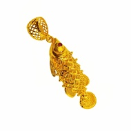 916 Gold Fish Pendant