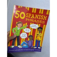 Preloved Barron's 50 Spanish English Phrases Spain Language Learning Nonfiction Book Paperback Used