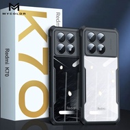 Clear Acrylic Armor Camera Lens Protection Phone Case For Redmi K70 K70E K60 K50 K40 Gaming K40s K30 K20 Pro 5G 4G 2024
