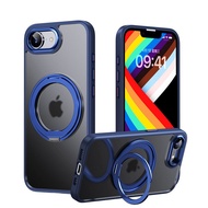 MagSafe 360 ° Rotatable Stand Magnetic Phone Case For iPhone 16e 2025 Kickstand Translucent Matte Sl