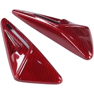 Side Camera Cover For Tesla Model 3/Y/3+ Highland 2021-2024 Real Carbon Fiber Sticker Leaf Board Car
