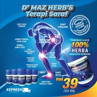 Terapi Saraf D'MAZ HERB’S 100% ORIGINAL HQ | SN 163/2021 Herba Kapsul Ubat Sakit Urat Sendi Gout