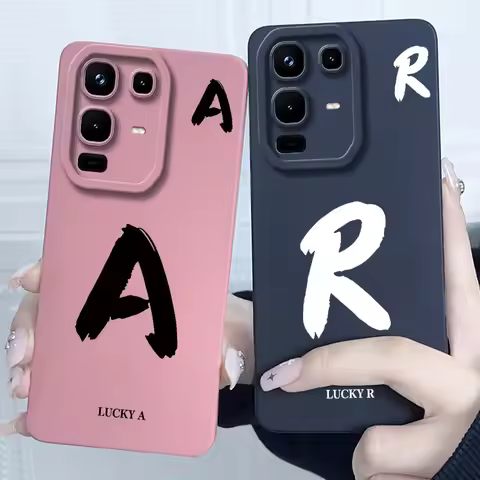 For Infinix Note 50s 50x Cover Case Initial Letter Silicone Soft Phone Bumper For infinix Note50s X6