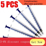 syringe 5 pcs 1ml,2.5ml,3ml,5ml,10ml,20ml,30ml,50ml Measuring Syringe Plastic Syring Syringe Reusable Hydroponics Nutri