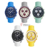 3/31✈Rubber Strap for Rolex Omega X Swatch Collaboration MoonSwatch Constellation Waterproof Sport 2
