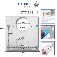 Market1688 Wardrobe Door Hinge Repair Plate/ Cabinet Door Hinge Plate/ Hinge Repair Plate