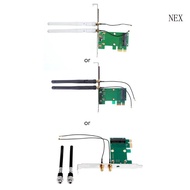 NEX Wifi Adapter Mini Pcie to PCI-E 1X Wifi Raiser   Card Support Mini Pcie  Adapter with Antennas