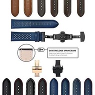 22mm Perforat Leather Watch Band Strap Compatible with Tudor Quick Release