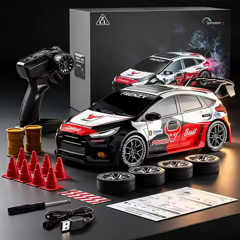 1:24 2.4g High Speed Drift Car Model RC Car with LED Lights 4wd Off-Road Rally Racing Cars Outdoor R