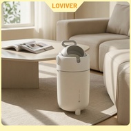 LOVIVER Odor-Locking Diaper Trash Can Cylindrical Diaper Pail with Handle Easy to Clean Bin Sleek fo