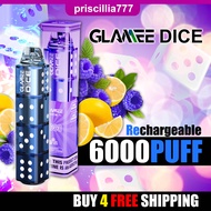 NEW 6000Puff Glamee Dice Pod ( Power 25W ) Disposible Pakai Buang ( Rechargeable ) Disposable