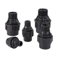 54t Black PE Water Pipe Straight Reducing Coupling 20/25/32/40/50mm PE PVC Tube Fittings 1/2 3 UfE