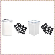 (UMEZ) Flour and Sugar Container with Lids (6.5 Liters Each) - Airtight Kitchen & Pantry Bulk Foo