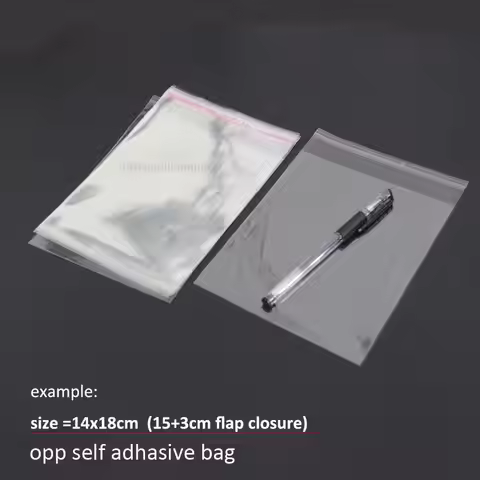 200pcs 14x18/13x20/11x24/13x22/12x24/13x24/15x30/18x27cm Cellophane Transparent Plastic gift OPP Sel