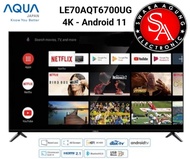 Led UHD 4K Android TV 70 Inch AQUA 70AQT6700UG (Smart Digital) Medan