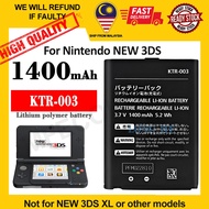 KTR-003 Battery 1400mAh 3.7v for NEW Nintendo 3DS N3DS Rechargeable Replacement Pack