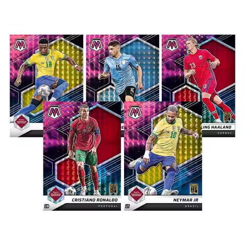 Panini Football Series Diy Homemade Kylian Mbappe Cristiano Ronaldo Haaland Messi Collection Flash C