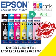 EPSON 673 T673 SERIES FOR PRINTER L800, L805, L810, L850,L1800 ORIGINAL INK