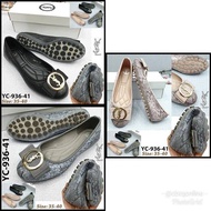 Ysl YC-936-41 Snake Skin Logo Flat Shoes