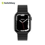 SwitchEasy Skin矽膠磁吸錶帶 Apple Watch(42-45mm) 黑色