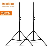 2x GODOX 280 ซม.9FT Studio Photo ขาตั้งหลอดไฟสำหรับแฟลช Strobe ไฟสตูดิโอ