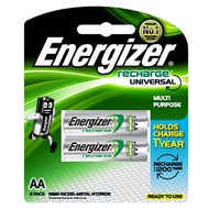 Energizer Universal NiMH AA Rechargeable Batteries - 2-count - 1400 mAh - 1200 Cycles (Item No:B06-1