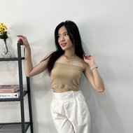 Durable [Lolabae] Tube Top Women's Knit Tube Top Women's Knitted Tube Top Inner Tube Top