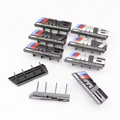 3D ABS Front Grille Badge Vehicle Exterior Tuning Accessories For BMW M Competition M1 M2 M3 M4 M5 M