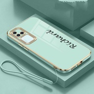 Vivo V30 Pro V30e V30Pro 5G Custom Name Case Pure Color Glossy Plating Casing Soft Cover