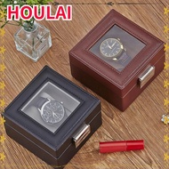 HOULAI Watch Box, 1 Watch Slot Leather Watch Storage Box, Portable Wood Watch Collection Box Watch C