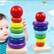 Circle stacking toy, Wooden stacking tower