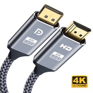 DP to HDMI Cord 4K 30Hz DisplayPort to HD Adapter Male to Male Cable Compatible with Computer Monitor Projector TV