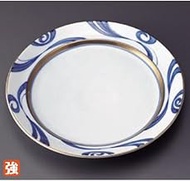 kbu3-726-08-503 Pasta Dish, Fuchigin Flowing Water Service Plate, 10.6 x 1.4 inches (27 x 3.5 cm), R