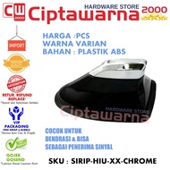 JS Racing Hybrid Shark Fin Antenna - Shark Fin Antenna Hybrid CHROME - Black CW2K