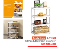 HB 4 Tiers Multi-functional Kitchen &amp; Bathroom Organizer Space Saver Storage Rack