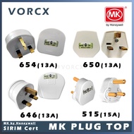 MK 654 646 650 13A 515 15A 3 PIN PLUG TOP SIRIM MK654 MK646 MK650 MK515